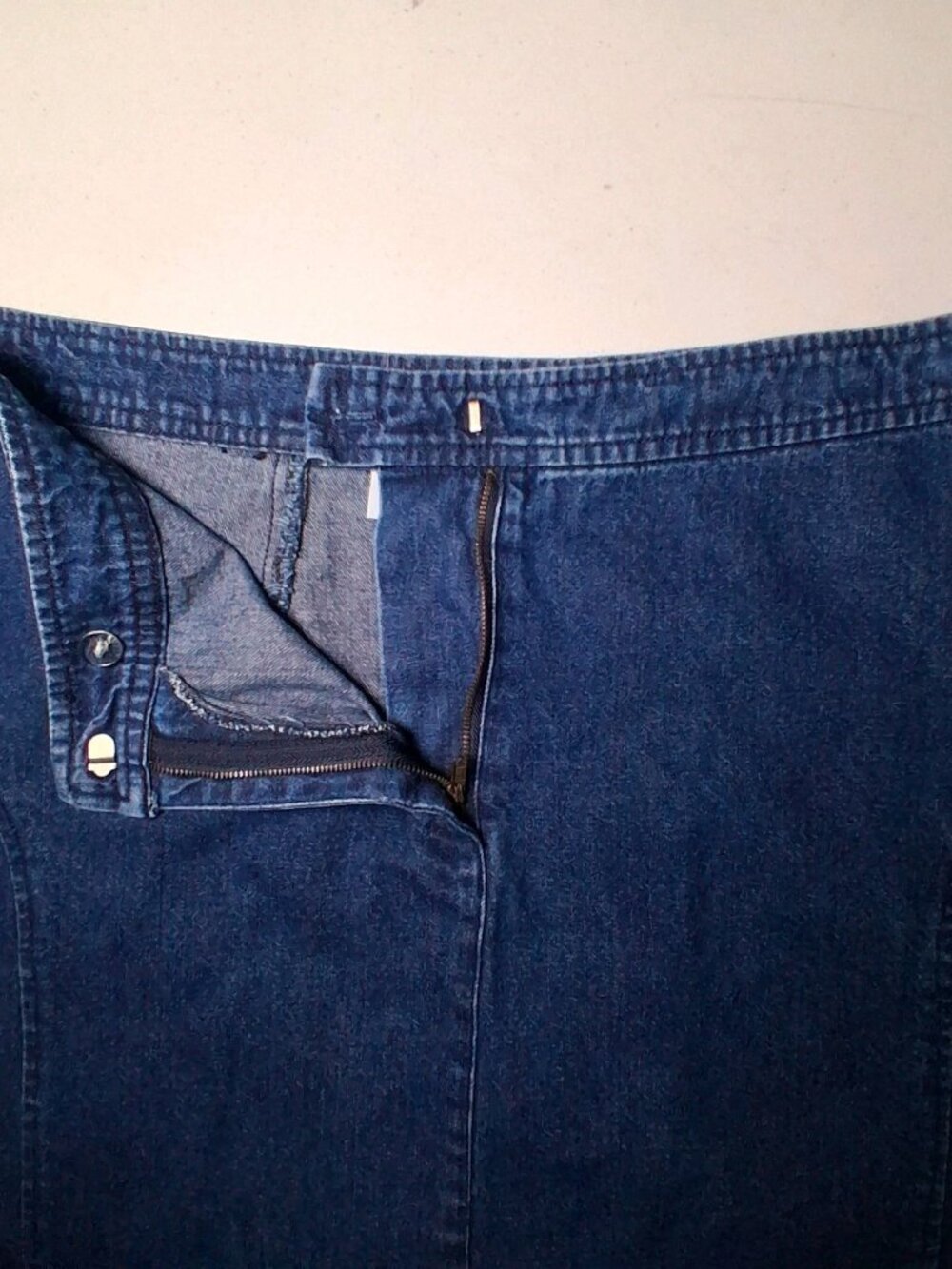 Vintage 1990s Jessie Sport Denim Skirt Plus Size 18W Blue Jean Midi Western - Picture 8 of 9